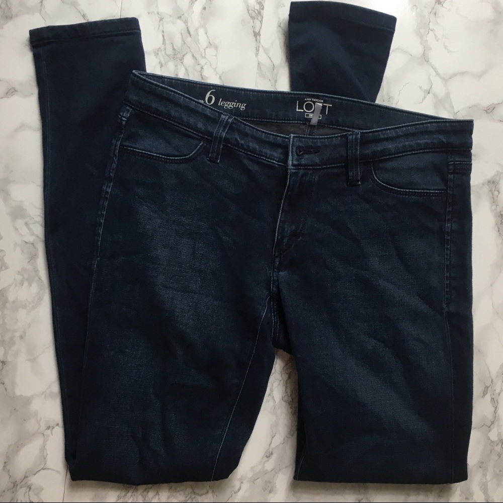 Loft leggings dark denim sz 28 / 6